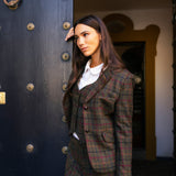 Chaqueta Country Verde Cuadros Multicolor CHQ07