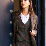 Chaleco Carola Verde Cuadros Multicolor