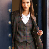 Chaleco Carola Verde Cuadros Multicolor