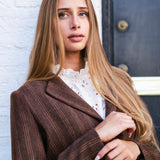 Chaqueta Country Marrón Raya Caldera Beige COU01