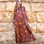 Vestido Alice Marrón Flores AL01 The Nook Store