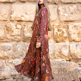 Vestido Alice Marrón Flores AL01 The Nook Store