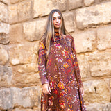 Vestido Alice Marrón Flores AL01 The Nook Store