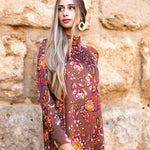 Vestido Alice Marrón Flores AL01 The Nook Store