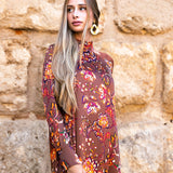 Vestido Alice Marrón Flores AL01 The Nook Store