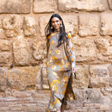 Vestido Alice Hojas Mostaza AL03 The Nook Store