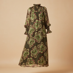 Vestido Teresa Degradado Verde y Fucsia-The Nook Store