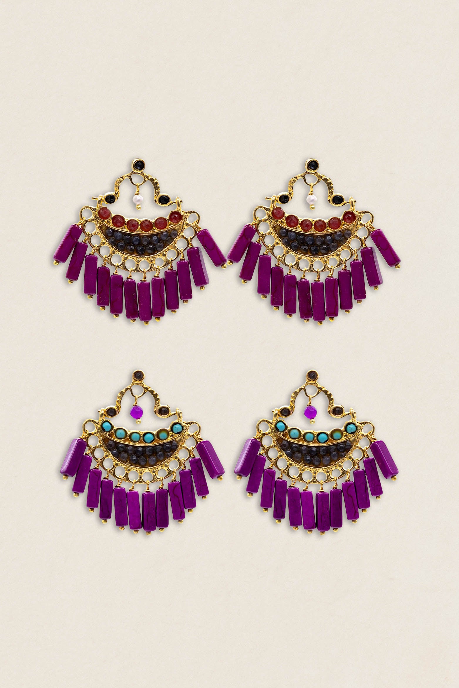 Pendientes Abanico Square PEN211-The Nook Store