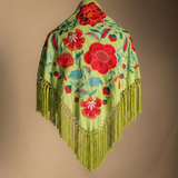 Camila Wine Shawl Red Flower M494