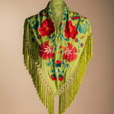 Camila Wine Shawl Red Flower M494