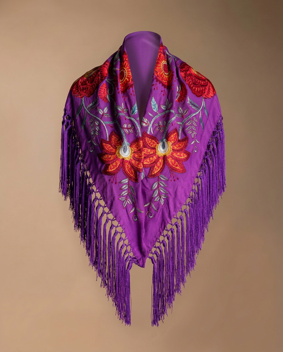 Manton Camila Morado Flor Roja M547-The Nook Store