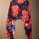Capa Chloe Negra Flor Grande Roja CAP10-The Nook Store