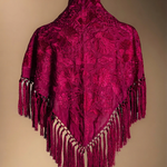 Mantón Carmuca Liso Vino M489-The Nook Store