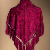Mantón Carmuca Liso Vino M489-The Nook Store