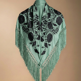 Manton Carmuca Bicolor Verde Jabonoso/Negro M485-The Nook Store