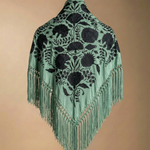 Manton Carmuca Bicolor Verde Jabonoso/Negro M485-The Nook Store