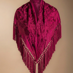 Mantón Carmuca Liso Vino M489-The Nook Store
