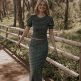 falda nik print verde