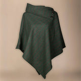 Capa Anita Verde Musgo Rayas Naranjas y Burdeos CAP07