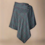 Capa Anita Azul Petróleo Cuadros Morados CAP08