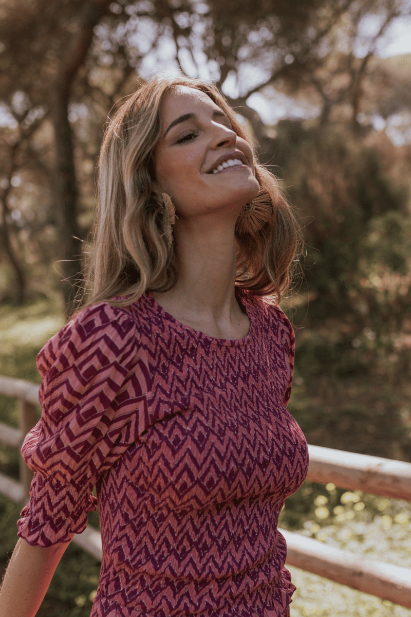 top nik zigzag rosa