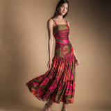 Vestido Tula Paisley Verde Oliva Vest63