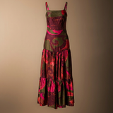 Vestido Tula Paisley Verde Oliva Vest63