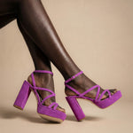 Zapato Tacón Merino Fucsia-The Nook Store