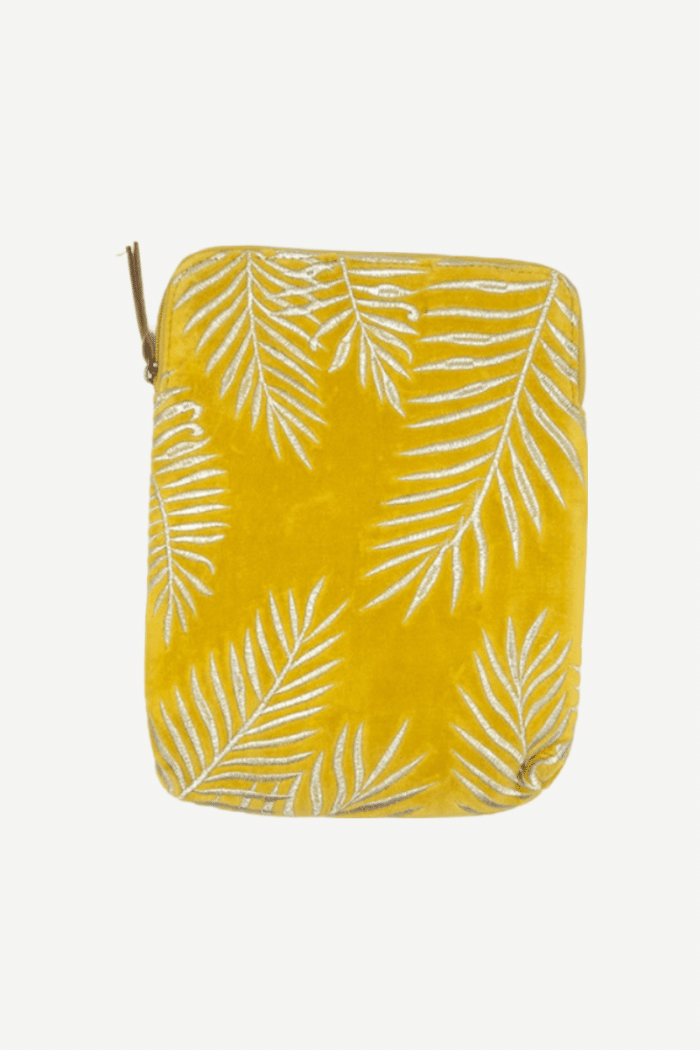 Funda Ipad Hojas Mostaza