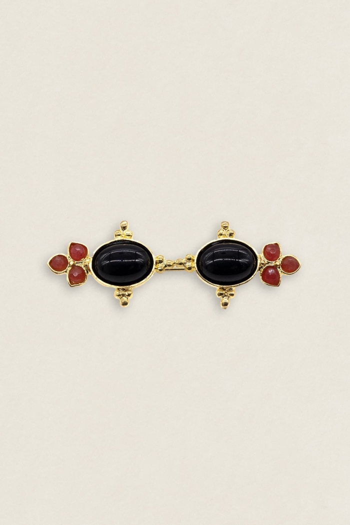 Broche BR14 Lile black and red