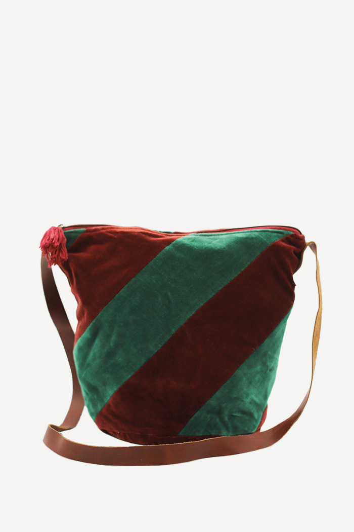 Bolso Bicolor Verde y Rojo