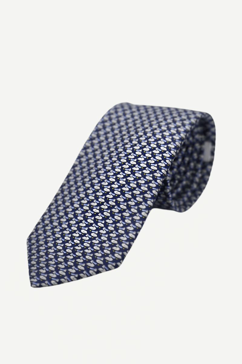 Corbata Patos Azul