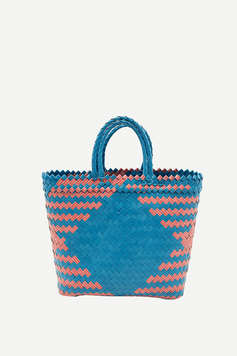 Bolso/Cesta Bicolor Azul y Rosa BL9