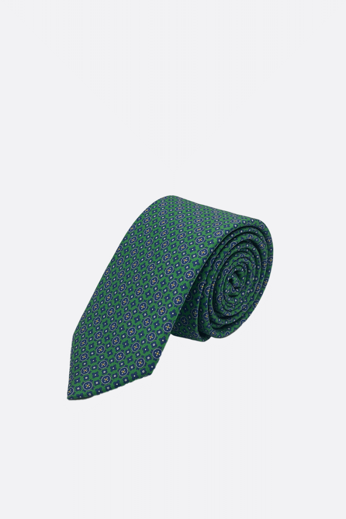 Corbata Flores Verde