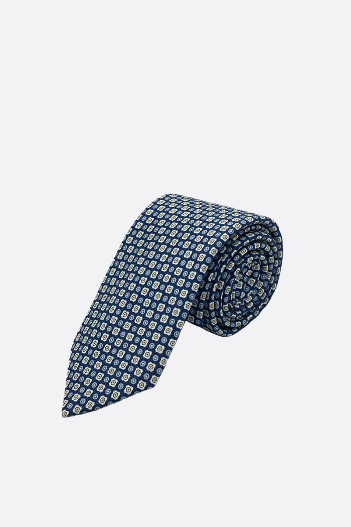 Corbata Geometría Azul Marino