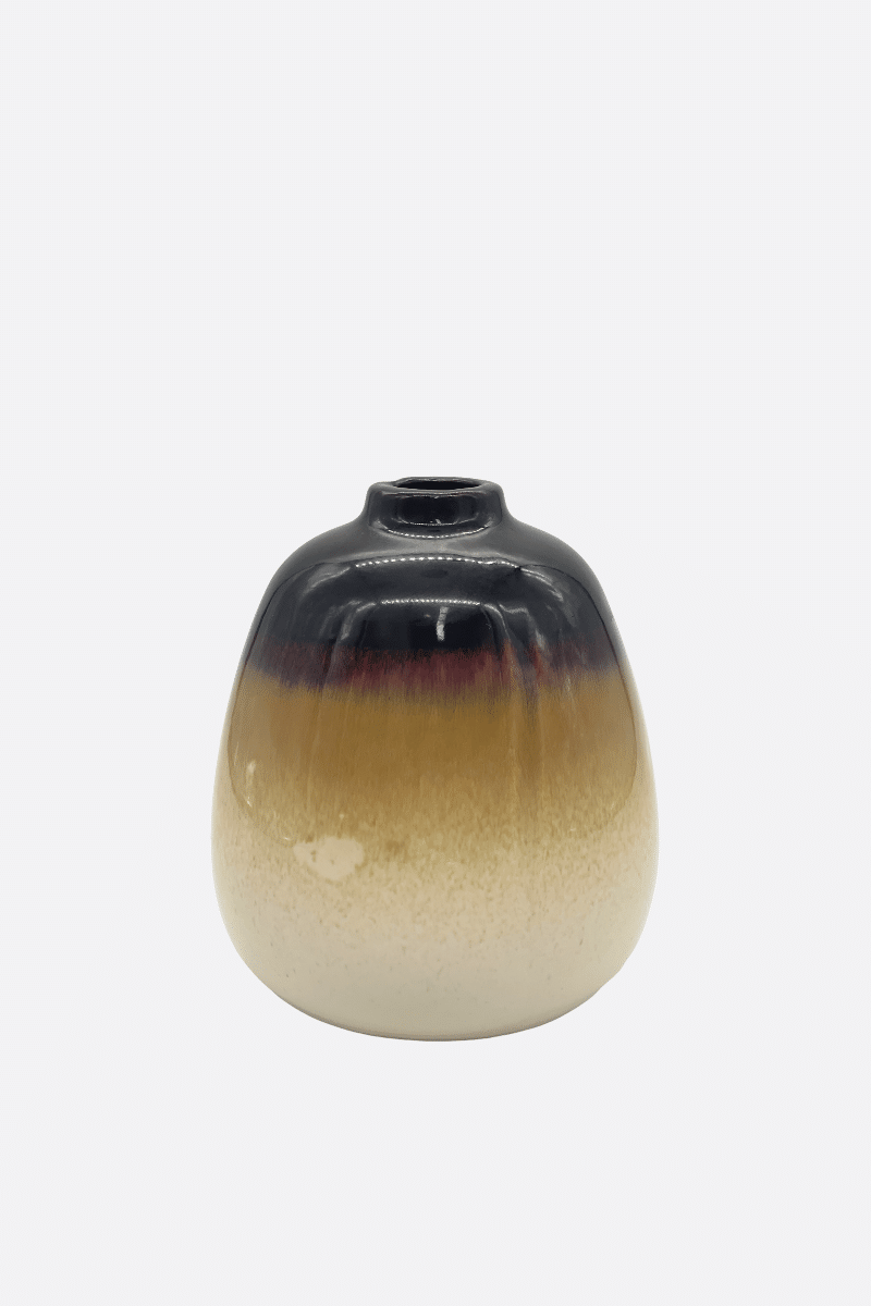Jarrón Stoneware Purple Round