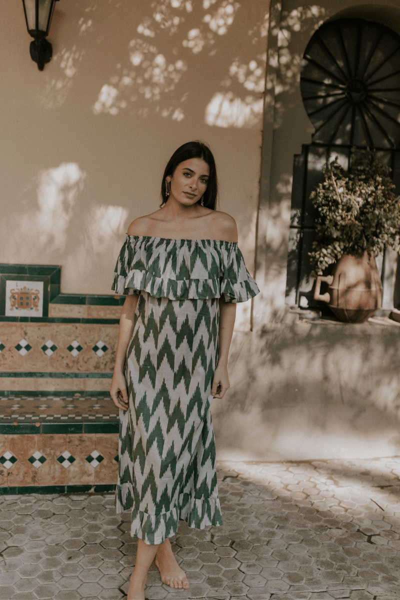 Vestido Papúa Green And Grey