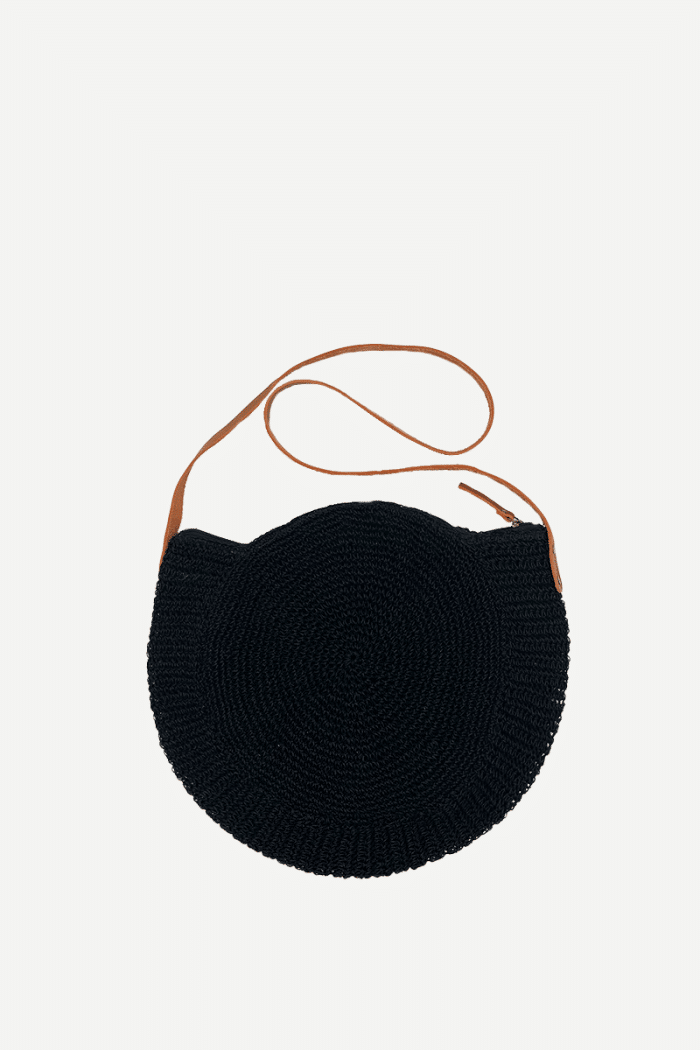 Bolso Rafia Redondo Negro