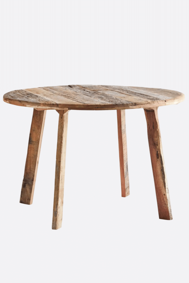 Mesa Redonda Madera Reciclada