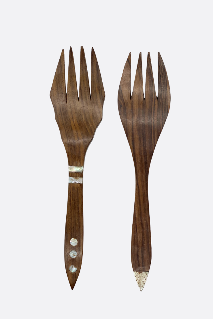 Cubiertos Madera y Nácar