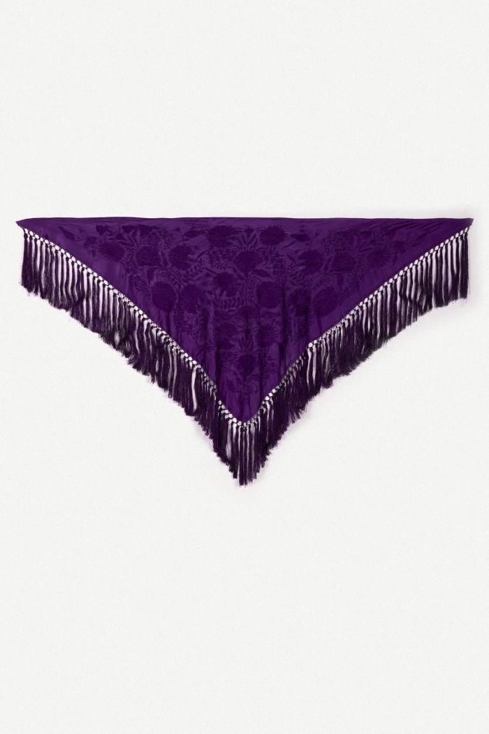 Mantón Carmuca Liso Morado M487