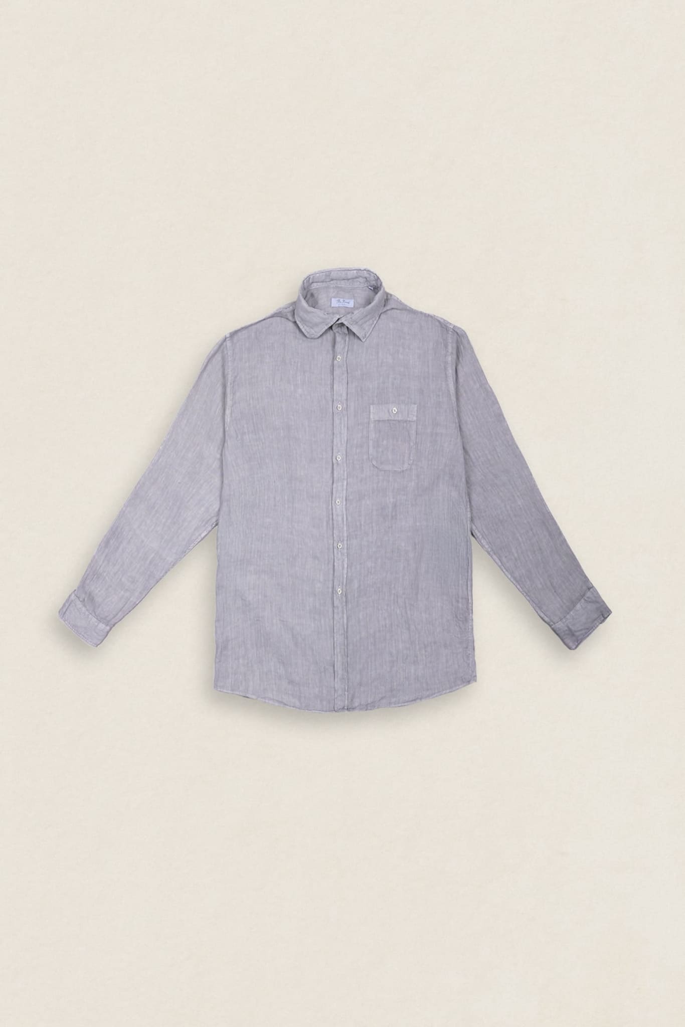 Camisa Lino 1 bolsillo C5 gris claro