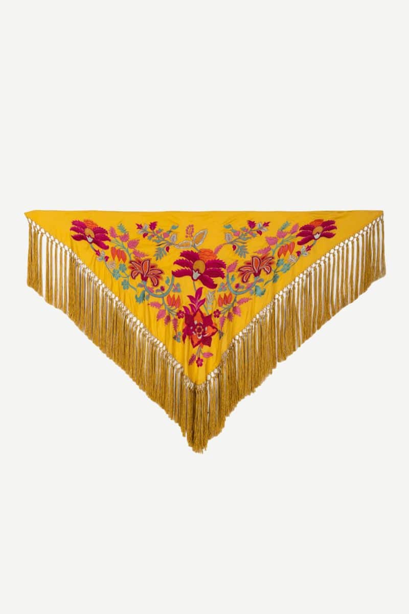 Mantón India Amarillo M398