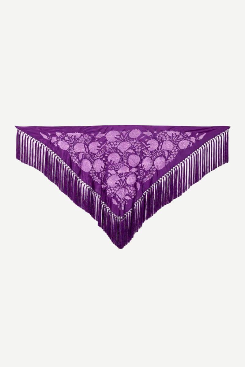 Mantón Carmuca Bicolor Morado/Morado M483