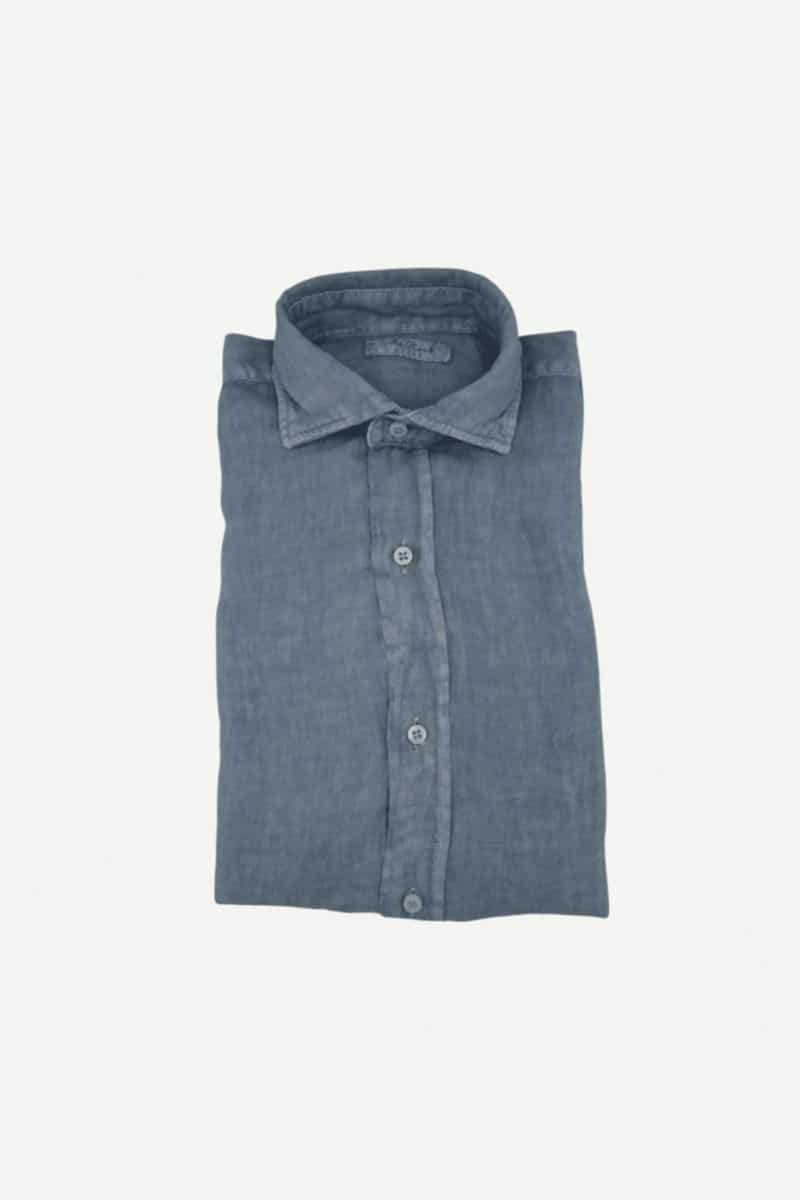 Camisa Lino C8 verde agua claro