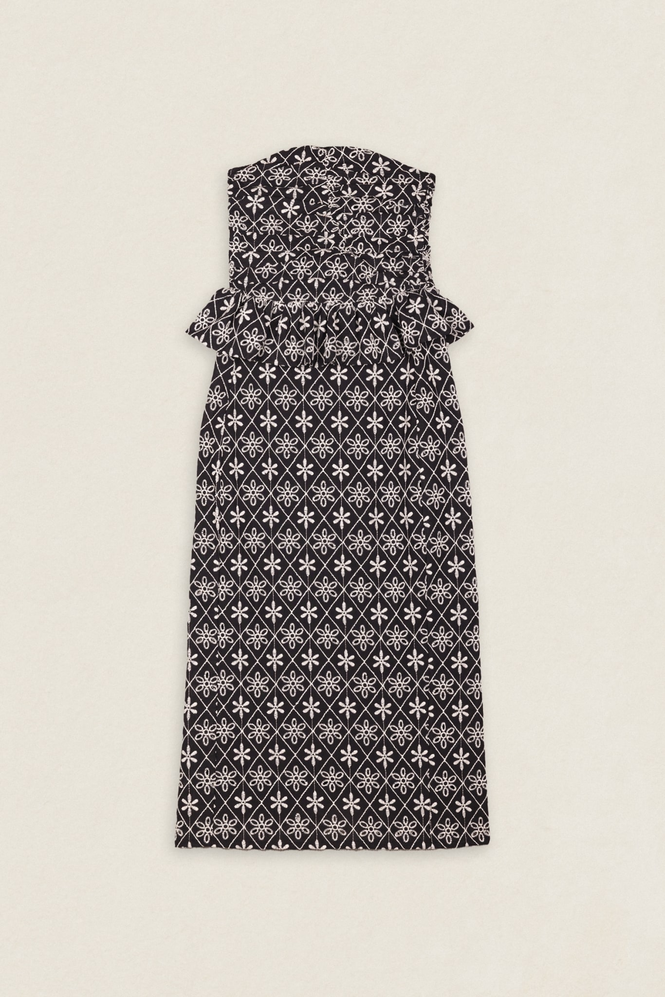 Vestido Flora Negro Flores Blancas Vest4